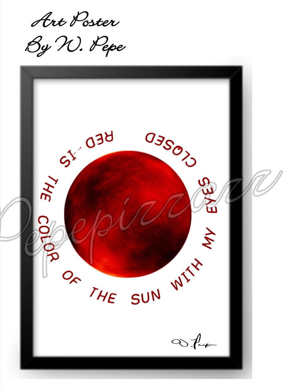 'SEVEN'. Rendition' Poster Art - Art By W Pepe    8.5x11 DMB